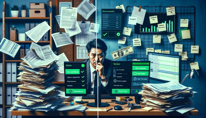 Illustration of the CPA Firm workflow, before and after